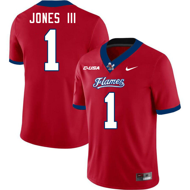 Liberty Flames #1 Larry Jones III College Football Jerseys Stitched-Red